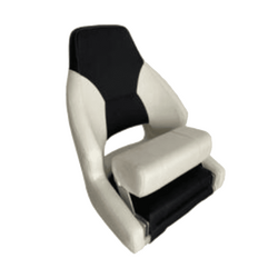 Mariner Deluxe Flip - Up Helm Seat White/Black