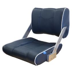 Deluxe Flip - Back Seat - Dark Blue/ Ivory White Piping