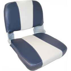 Captain Folding Padded Seat - Navy Blue/ Light Grey