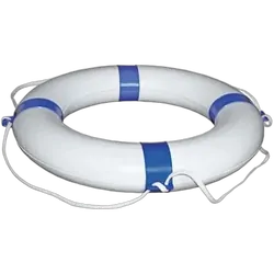 Decorative Ring Lifebuoy - White With Blue Bands 650mm