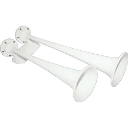Fullblast Dual Trumopet Air-Electric Horn- White 24v