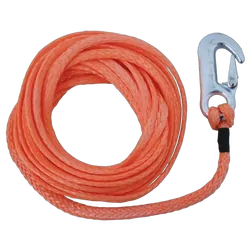 Winch Rope 7mm x 8M & Galvanised Snap Hook