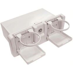Glove Box Deluxe White With Cup Holders