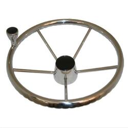 Steering Wheel & Knob Stainless Steel 340mm Dia