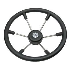Timone Stainless 6 Spoke Steering Wheel 400mm Dia