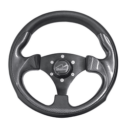 Zeta Carbon Sports 3 Spoke Steering Wheel 300mm Dia