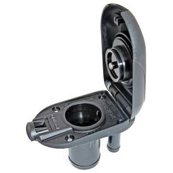 Attwood Vented Deck Fill - Black - Straight - 115 x 70mm