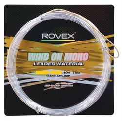 Rovex Wind On Clear Mono Leader material 10m 30lb - 500lb