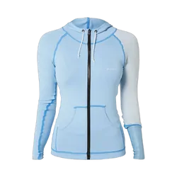 Jetpilot Cause Long Sleeve Ladies Hooded Rashie - Blue