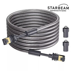 STARBEAM Starlink Gen3 Outdoor Armoured Stainless Steel Sleeve Ethernet Cable 30m
