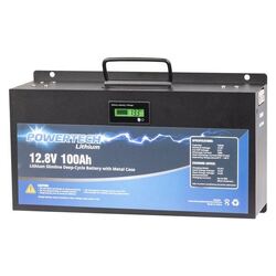 12.8V 100Ah Lithium Slimline Deep Cycle Battery with Metal Case