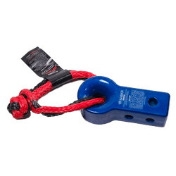 7075 Aluminium Rope Friendly Recovery Hitch - Blue Prismatic & 9K Soft Shackle