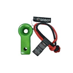 7075 Aluminium Rope Friendly Recovery Hitch - Green Prismatic 