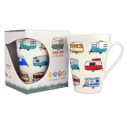 Van Go Collections China Mug Seasonal Collection Coloured Caravans