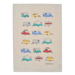 Van Go Collections Tea Towel Seasonal Collection Coloured Caravans