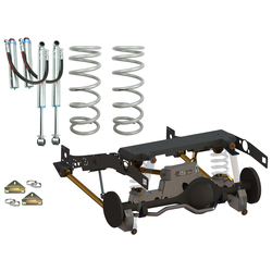 Superior Weld In Coil Conversion VSB14 Approved 2 Inch (50mm) Lift Kit with STD Diff Housing w/Remote Reservoir Shocks (Rear Only) Suitable For Toyota