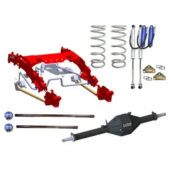 Superior Bolt in Coil Conversion VSB14 Approved 2 Inch (50mm) Lift Kit with Track Corrected Chromoly Diamond Diff Housing w/Remote Reservoir Shocks (R