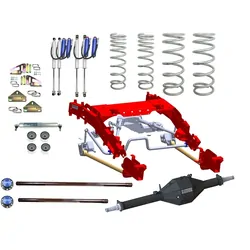 Superior Bolt In Coil Conversion VSB14 Approved 2 Inch (50mm) Lift Kit With Track Corrected Chromoly Diamond Diff Housing W/Remote Reservoir Shocks (F