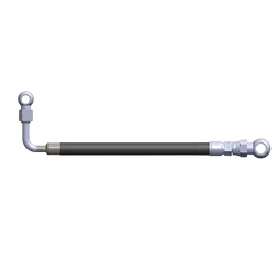 Superior Reservoir Hose Rubber 500mm 9/16 90 deg Swivel to 3/8 Straight Swivel (Each) - 3113131