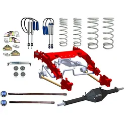 Superior Bolt in Coil Conversion VSB14 Approved 2 Inch (50mm) Lift Kit with Track Corrected Chromoly Diamond Diff Housing w/2.5 Remote Reservoir Shock