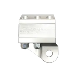 Superior Billet Series 7075 - T6 Alloy Damper Bracket Suitable For Nissan Patrol GU Suit Drag Link (Tapered Pin) Silver - BDLBNPTPSIL-V1