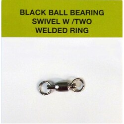 Seahorse Black Ball Bearing Swivel - Welded Rings