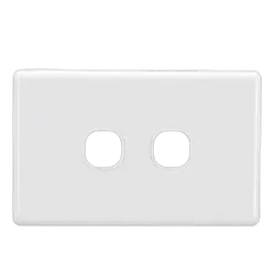Projecta 2 Gang Blank Switch Plate - White