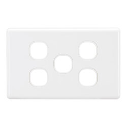 Projecta 5 Gang Blank Switch Plate - White