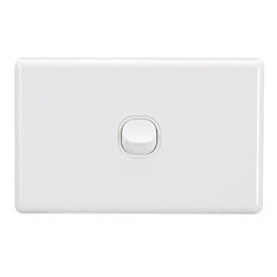Projecta 1 Gang Switch Plate Including 10 Amp Mechanism - White