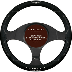 R.M. Williams 15 LEATHER STEERING WHEEL COVER BLACK