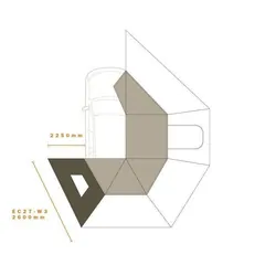 Darche Eclipse 270° Wall 3 Pvc Window Right Side