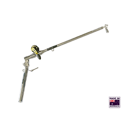 Hookem Teaser Extension Bar - 6 Adjustable Positions Up & Down - Heavy Duty - Incl Reel Seat & Clamp With M4 Screws & NutsTo Suit All Rod Holder Angl