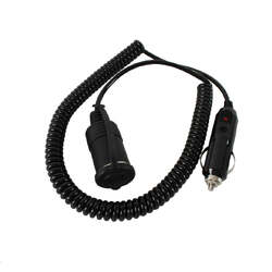 Wildtrak 12V Coiled Extension Lead With 15A Socket 3M