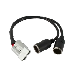Wildtrak 50A Anderson Style Connector To Twin 12V Sockets 30Cm 8Awg
