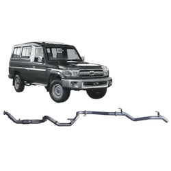 Redback Extreme Duty Exhaust for Toyota Landcruiser 78 Series Troop Carrier (03/2007 - 10/2016)