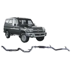 Redback Extreme Duty Exhaust for Toyota Landcruiser 78 Series Troop Carrier (03/2007 - 10/2016)