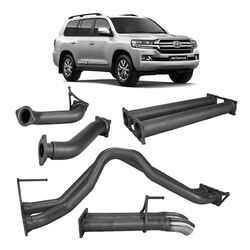 Redback Extreme Duty Dual 3" Exhaust for Toyota Landcruiser 200 Series 4.5L V8 (10/2015 - on) with Muffler Delete