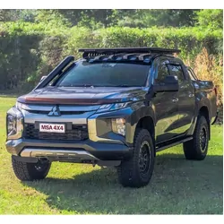 MSA Towing Mirrors to suit Mitsubishi Triton (2015-02/2024) - Black, Electric, Heated, Indicators, Blind Spot Monitoring