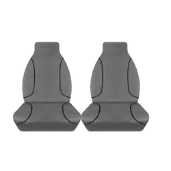 Tuff Terrain Canvas Grey Seat Cover to Suit Toyota HiAce LWB SLWB Van Bucket Seats 14-On FRONT