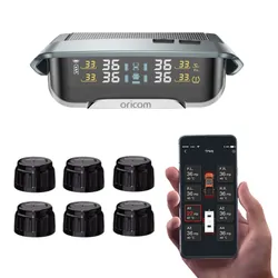 Oricom TPMS10-6E Tyre Pressure Monitoring System Incl. 6 External Sensors with APP Control Settings