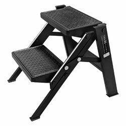 TRA Australia Black Double Folding Portable Caravan Step