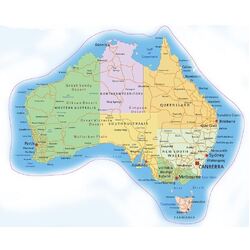 TRA Australia Map Decal Sticker Multi Colour
