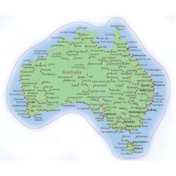TRA Australia Map Decal Sticker Green