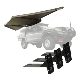 Tuff Terrain 180 Free Standing Awning With Dimmable LEDs & TripleT Bracket Combo