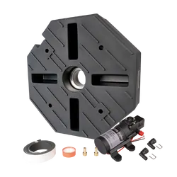 Tuff Terrain Spare Wheel Underbody Water Tank - 62L with 12v 3.8L Water Pump