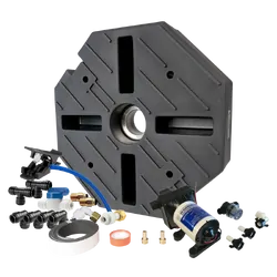 Tuff Terrain Spare Wheel Underbody Water Tank - 62L with Seaflo RV Supreme MK2 12v Water Pump 11.3lpm & John Guest fitting kit