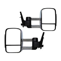 Extendable Towing Mirrors For Holden Rodeo 02 - 09 / DMAX 03-11 - Chrome