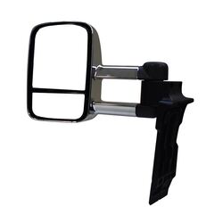 Extendable Towing Mirrors For Toyota Landcruiser 75, 76, 78 & 79 Series - Chrome/Electric