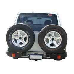 Twin Rear Spare Wheel Carrier to Suit Mitsubishi Pajero GLX/GLS NM & NP 05/2000-11/2006