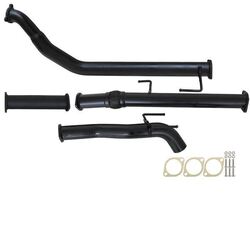 3" Turbo Back Carbon Offroad Exhaust Pipe Only & Diff Dump Tailpipe For Fits Toyota Hilux Kun16/26 3L 1KD-FTV D4D 2005 - 9/2015 